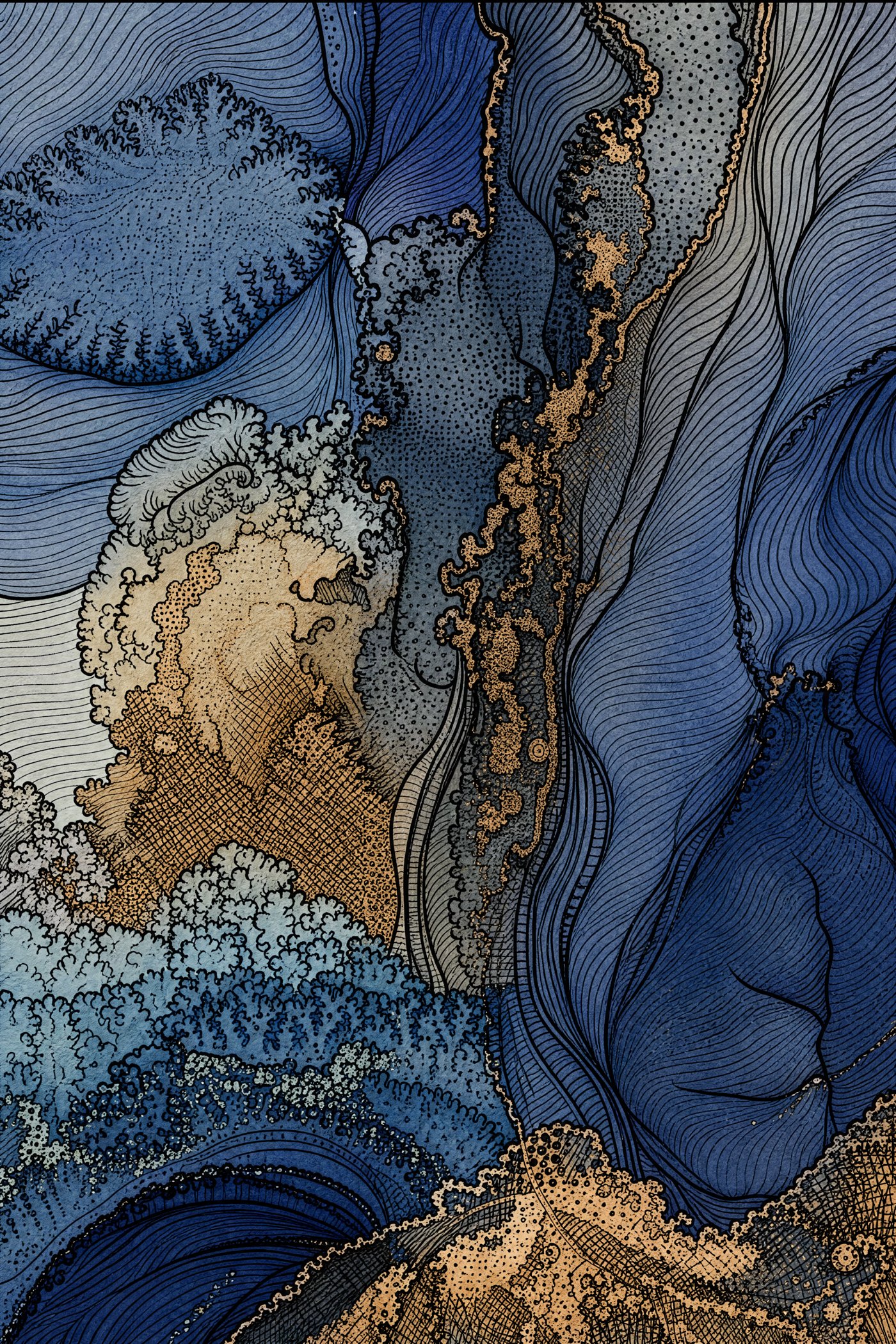 Finished page — blue
